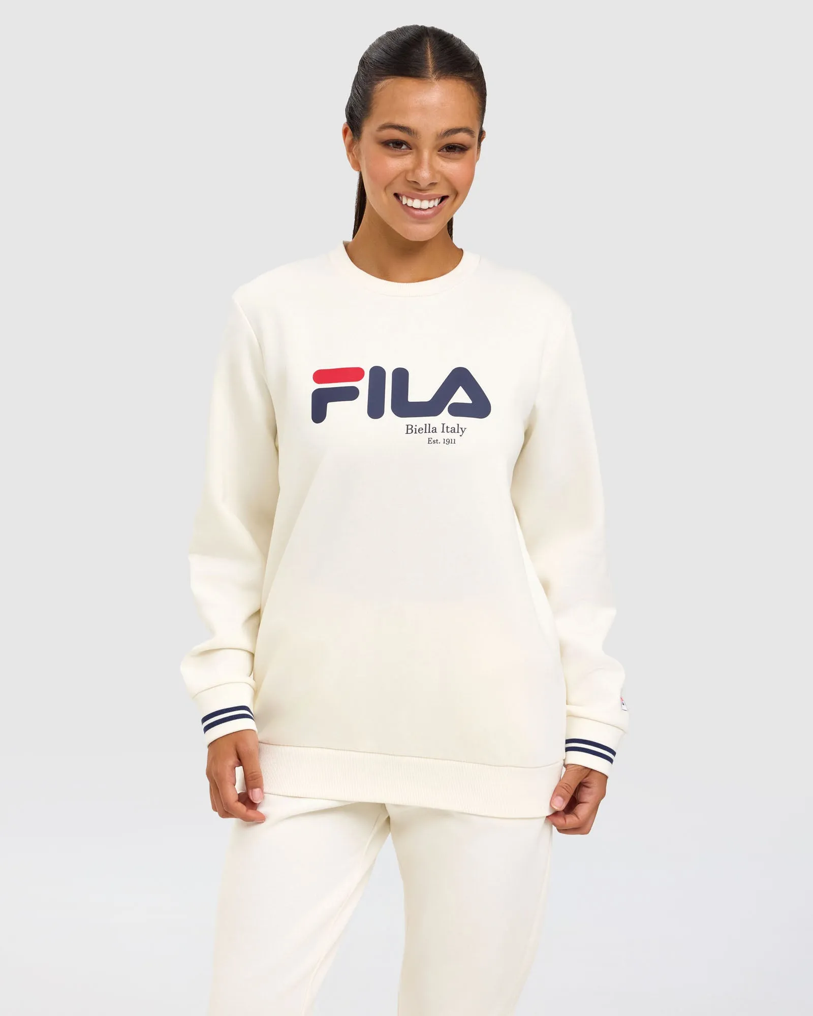 Fila Unisex Florence Coconut Sweatshirt sock accents good for weekends
