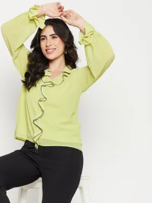 OrganicCotton Madame Citrus Ruffled Top