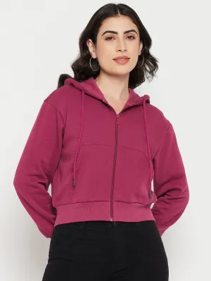 Madame Fuschia Hood Neck Sweatshirt product development Comfort Wear