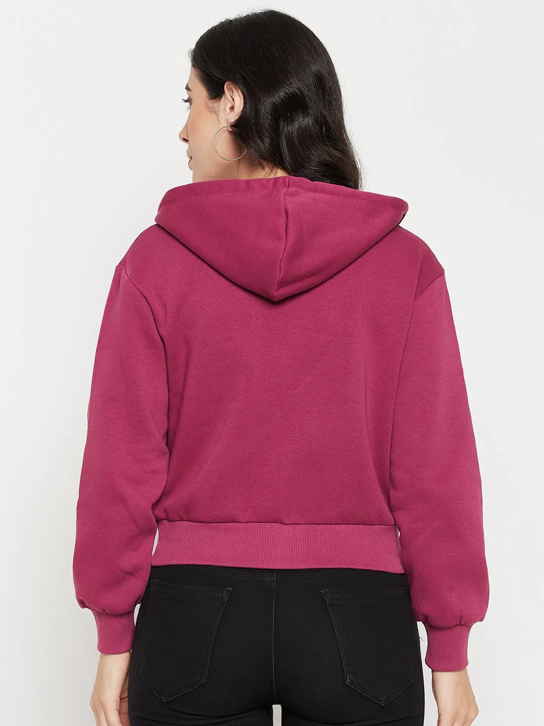Madame Fuschia Hood Neck Sweatshirt Timeless Comfort