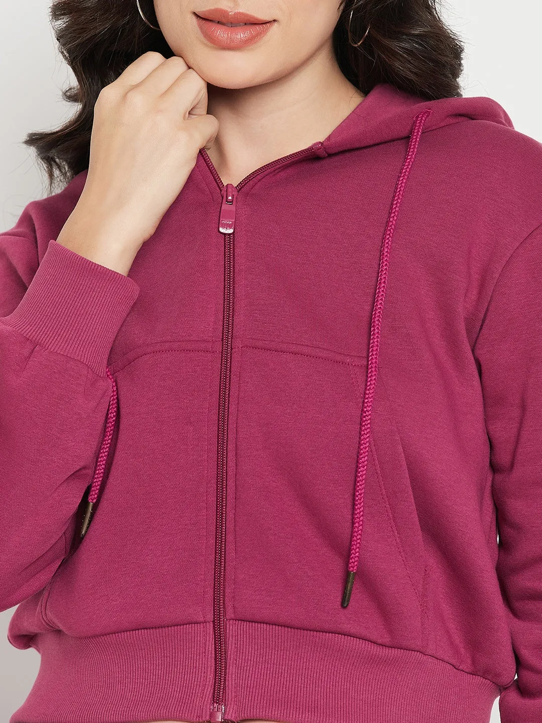 product snowboarding suitability Madame Fuschia Hood Neck Sweatshirt