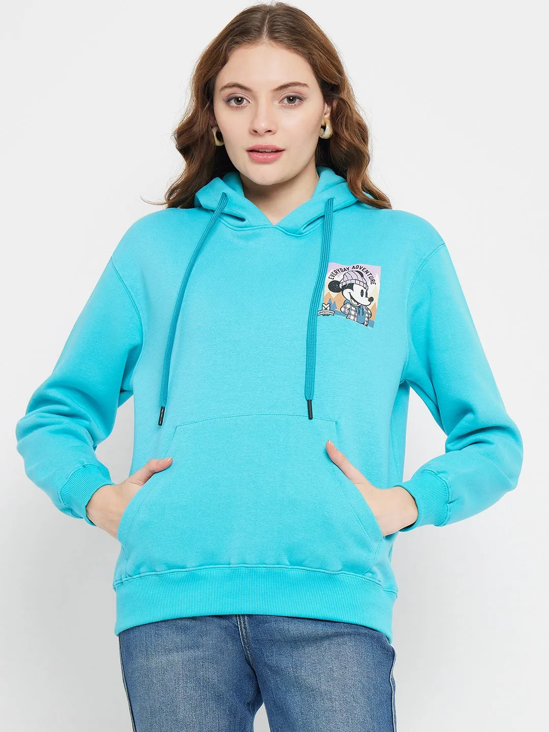 Madame Disney Mickey Mouse Print Blue Sweatshirt product anniversary romance Mid range