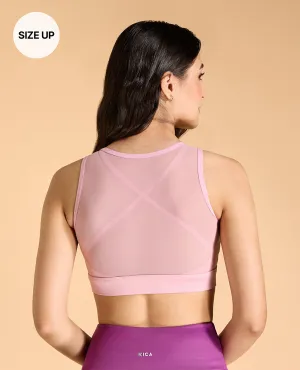 Odor-resistant High Impact & Full Coverage Mesh Sports Bra