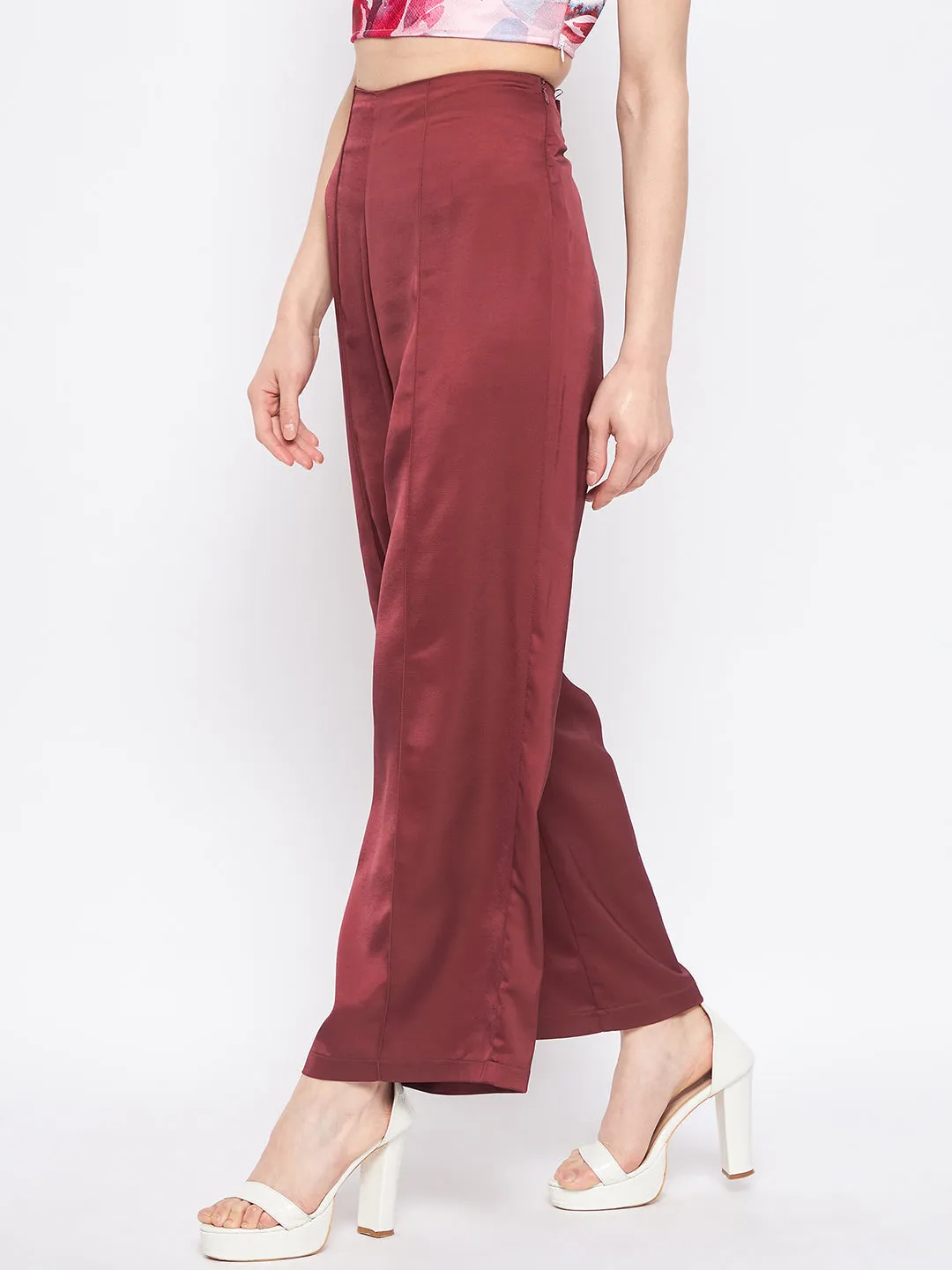 Madame Wine Trouser Soft Material