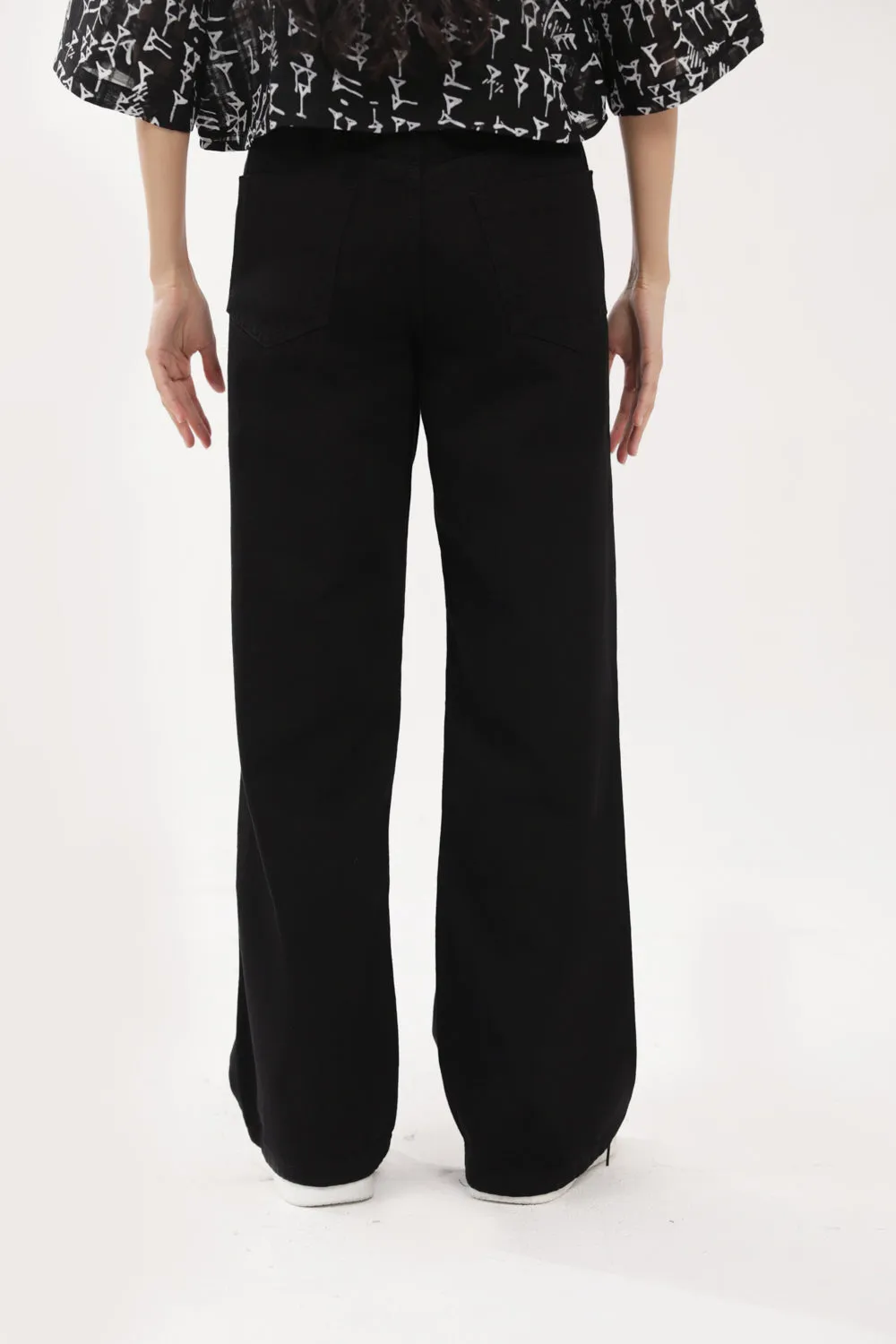 Wool blend WaterRepellent WIDE LEG DENIM