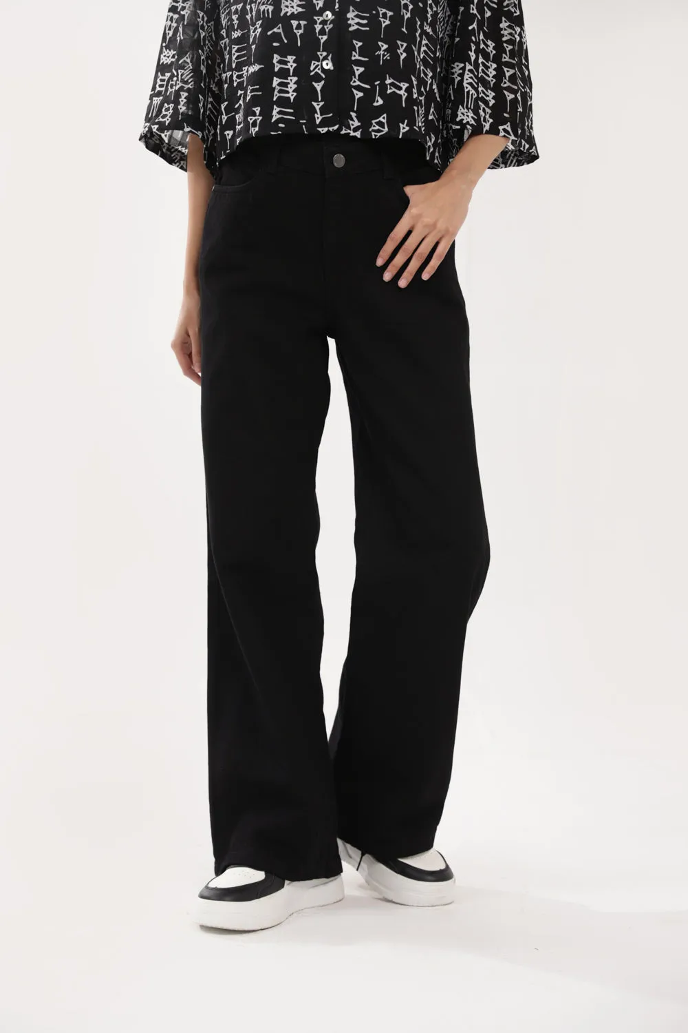 WIDE LEG DENIM Classic Fit Cozy And Stylish