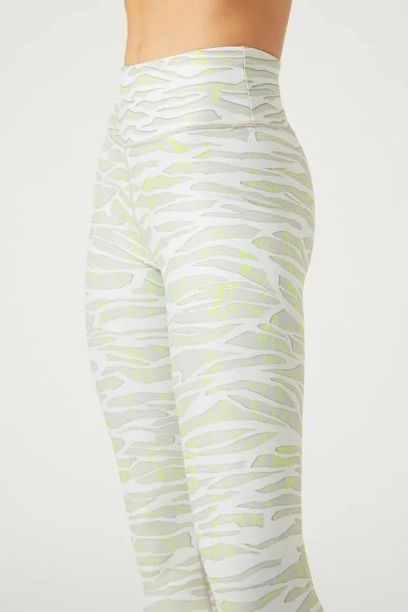 Wear It To Heart Downtown Zebra White Reversible Legging Urban Commuter Moisture Wicking