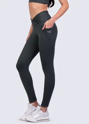 Travel Enthusiast Outdoor Running Mountain Hike Wrinkle Resistant LEGGING EMANA PRESSURE-CHARCOAL