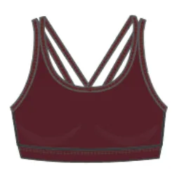 Wear It To Heart Strappy Bra - Burgundy Regen men's clothing Comfortable Support Black