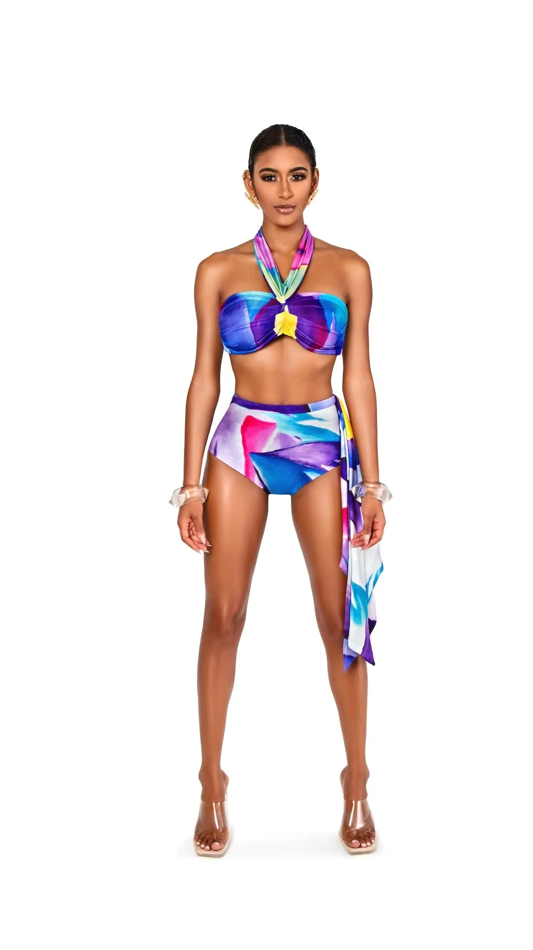 Fashion Design HighElasticity Fiber JADE SWIMSUIT