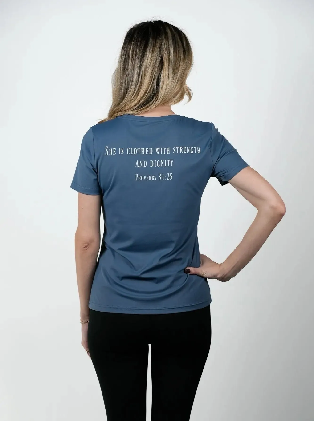 LowProfile Fasteners Fashion Footwear Women's Proverbs 31:25 Performance Tee