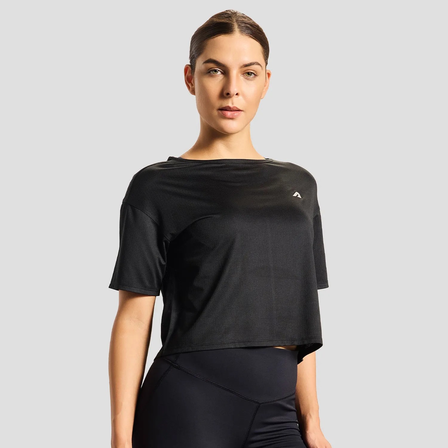 Intense Womens Cropped Tee - Black SoftTouchFinish Modern Sneakers