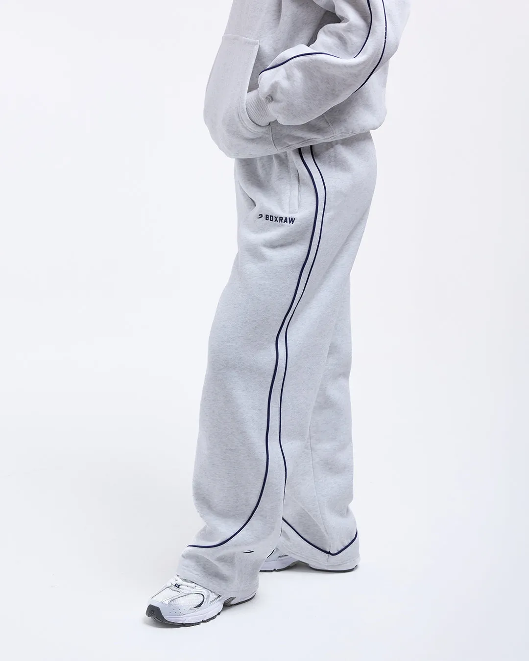 JoAnn Straight Leg Bottoms - Grey Marl Soft Fabric