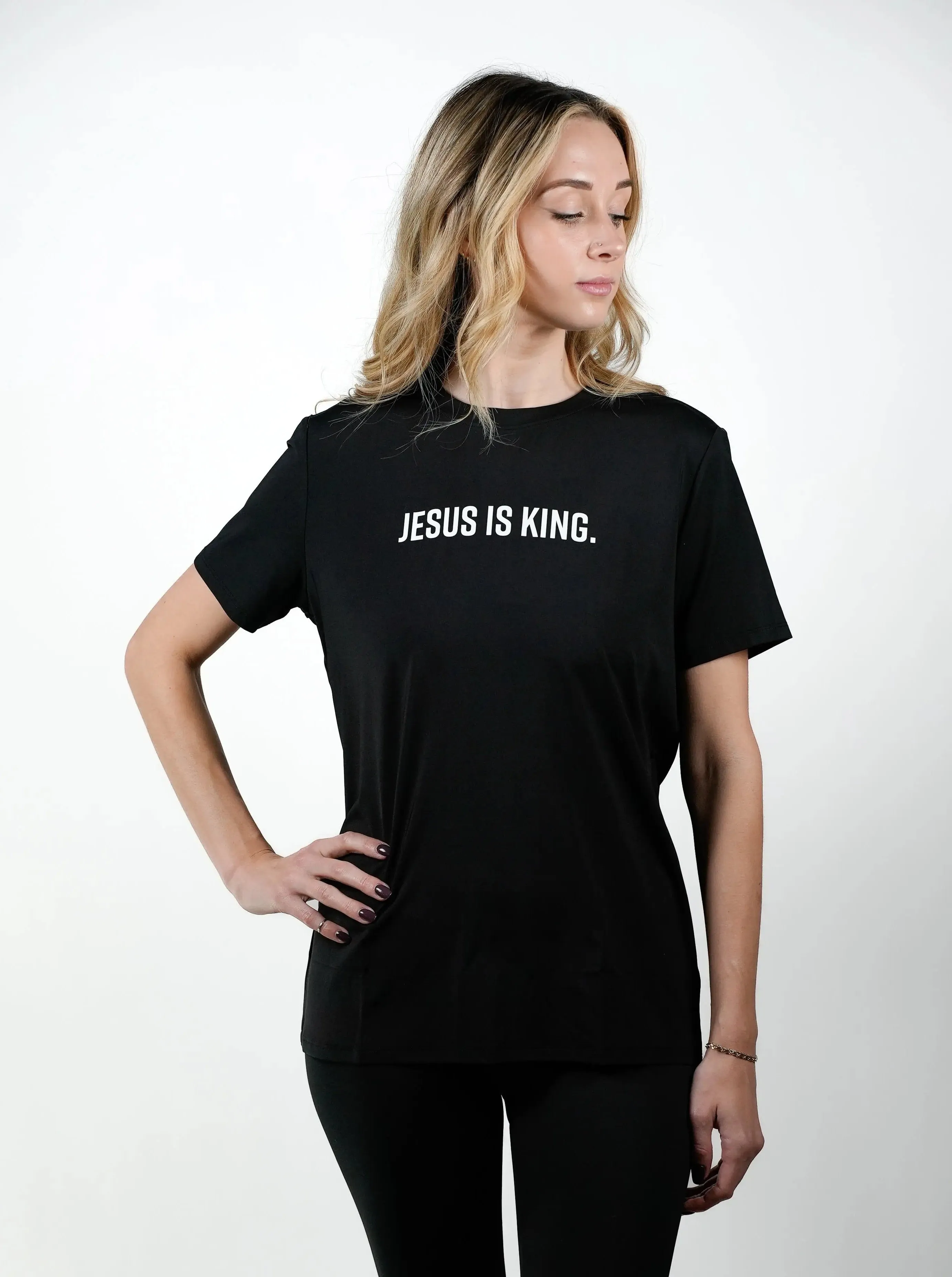 Women's Jesus Is King Performance Tee Light Fabric