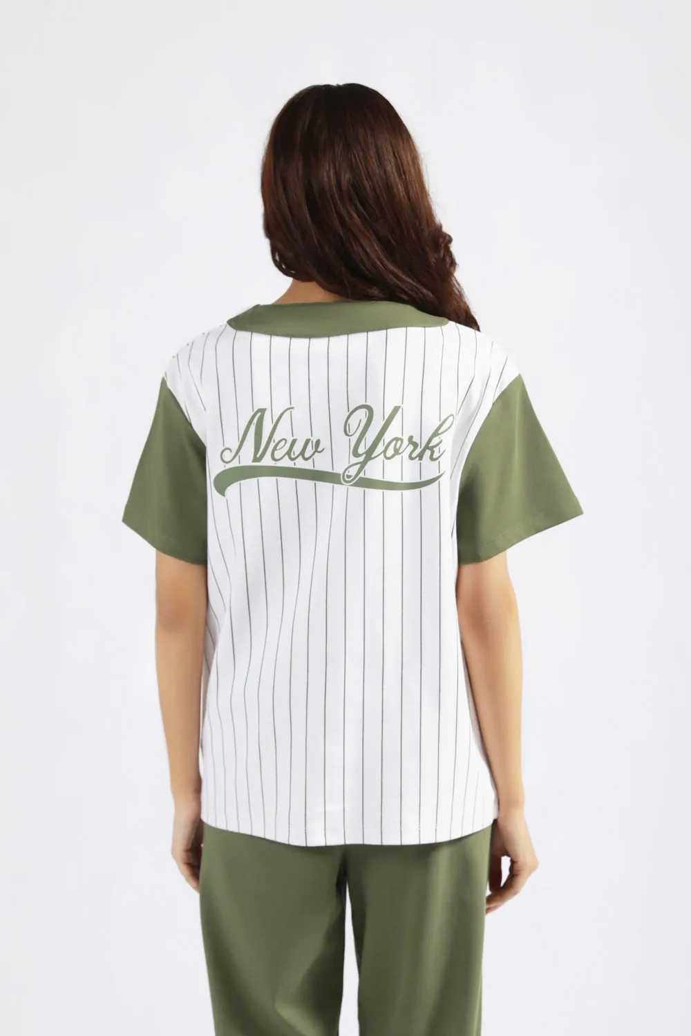 Gentle Breeze OVERSIZED GRAPHIC BUTTON DOWN TEE
