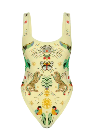 Willow Hand Embroidered Swimsuit Minimalist Design Sunny Life