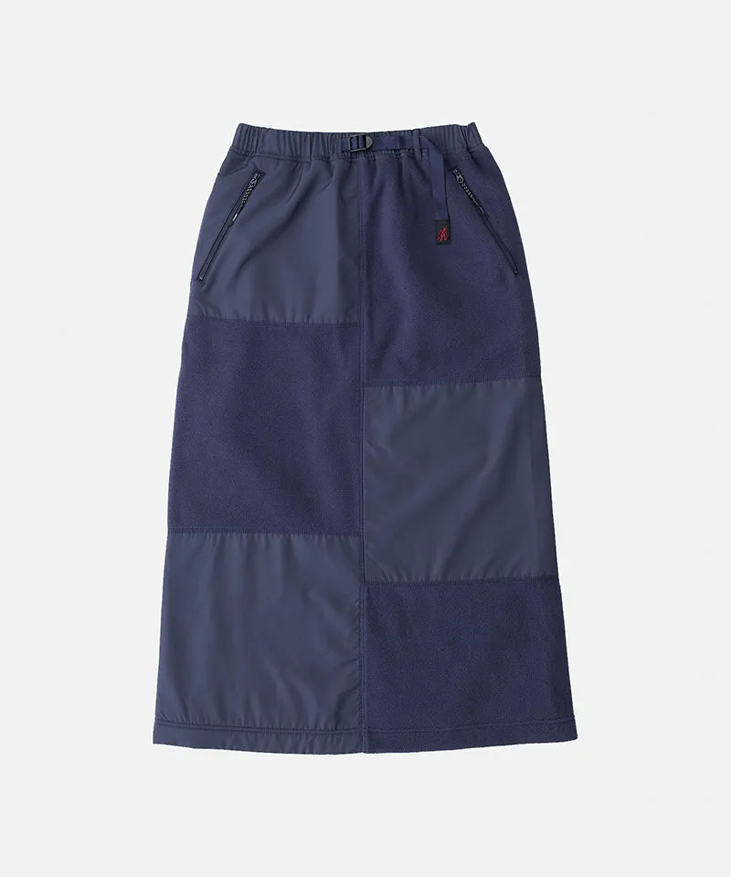 Mall Brand Look Soft Styling Thermal Fleece Patch Skirt