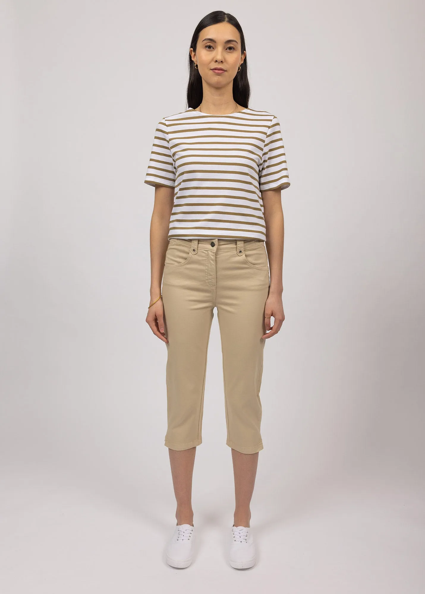 Elodie three quarters pants - in cotton, comfort fit (PLAGE) CoolingChannelFabric Love Energy