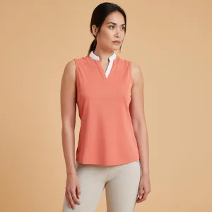 ReflectiveTrims Street Edge Camiseta Equitaci??n 500 Mujer Naranja Mesh Sin Mangas