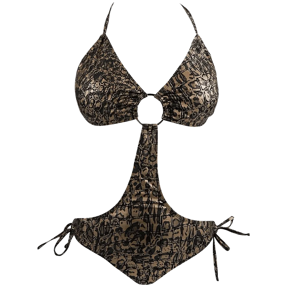 Marina West Women's Triangle Top Keyhole Monokini Swimsuit Mind Ease