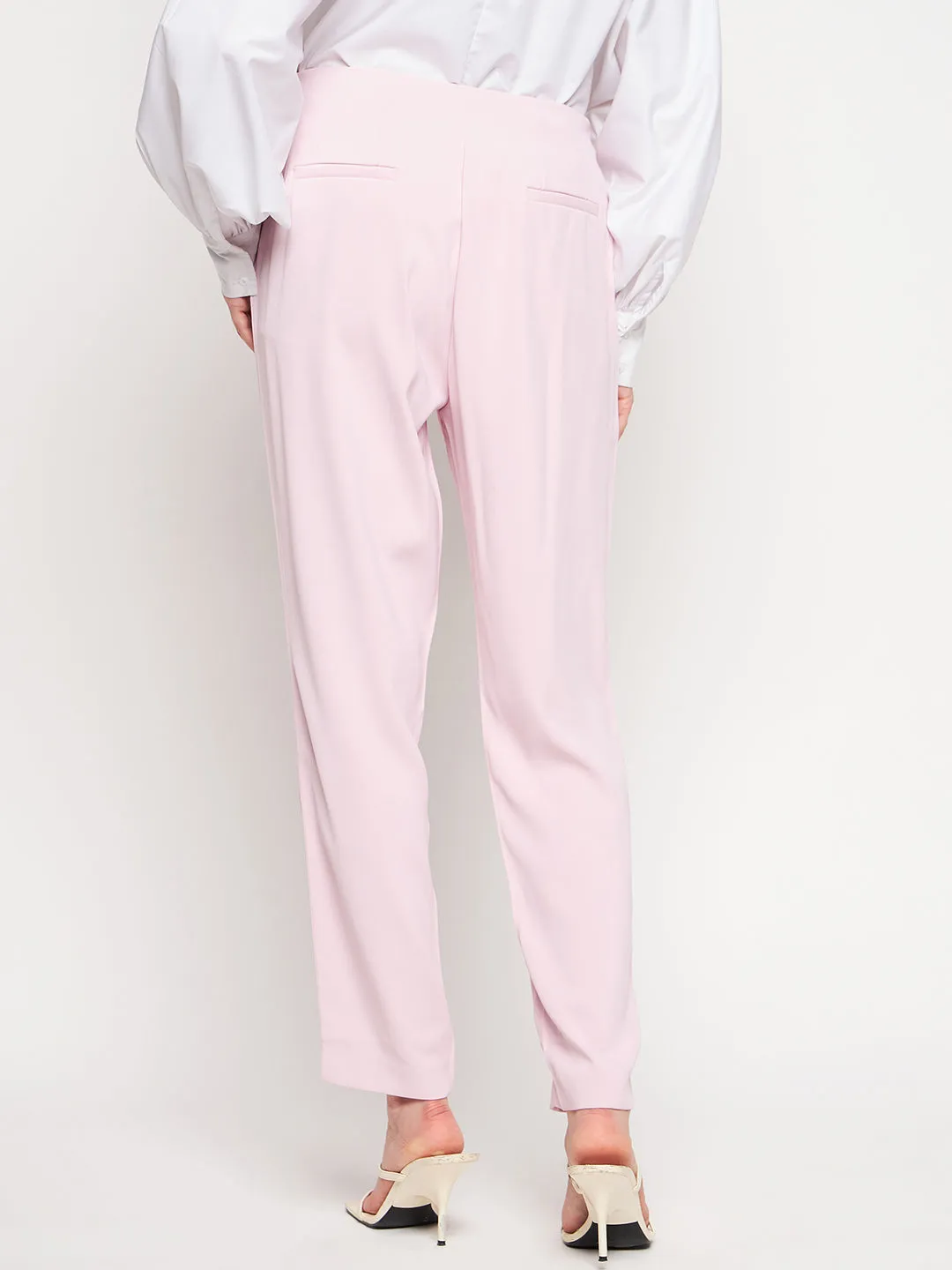 Thermal Regulating Soft Brush Lining Madame Pink Tapered Trousers