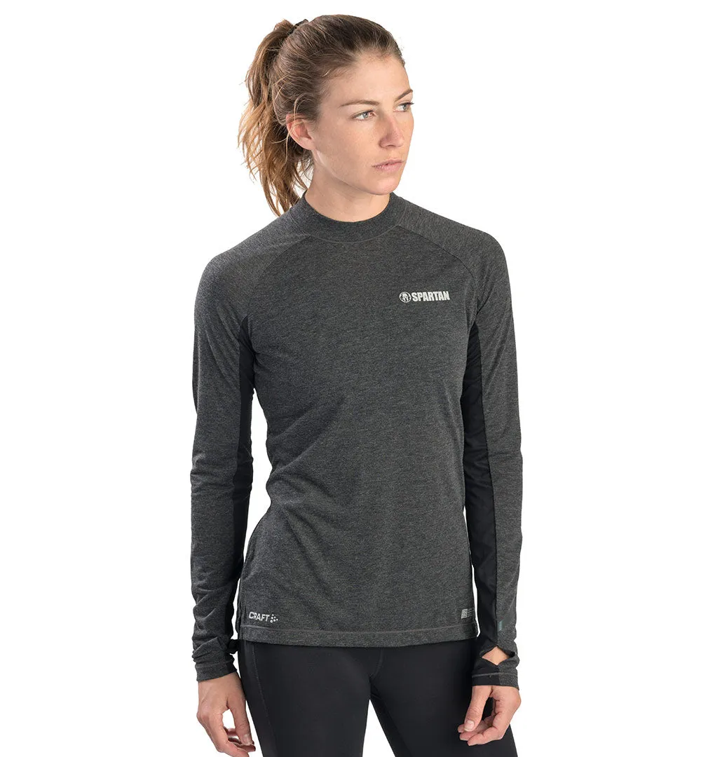 smooth zipper SPARTAN by CRAFT SubZ LS Wool Tee - Women's