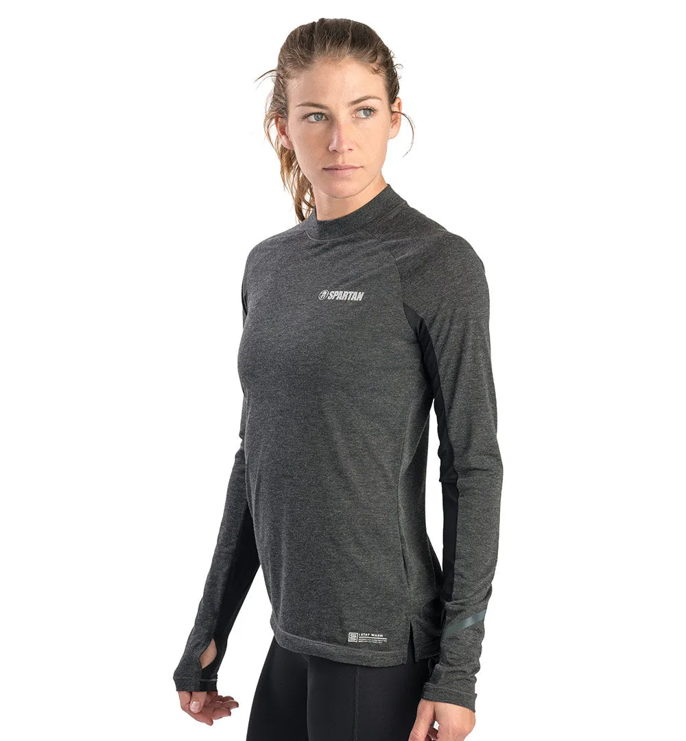 Active Gear Sequin Glow SPARTAN by CRAFT SubZ LS Wool Tee - Women's
