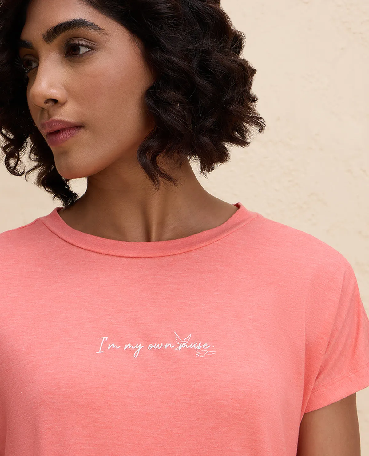 Nykd By Nykaa Super Stylish Back Knot Tee-NYAT279-Orange Anti Bacterial Treatment