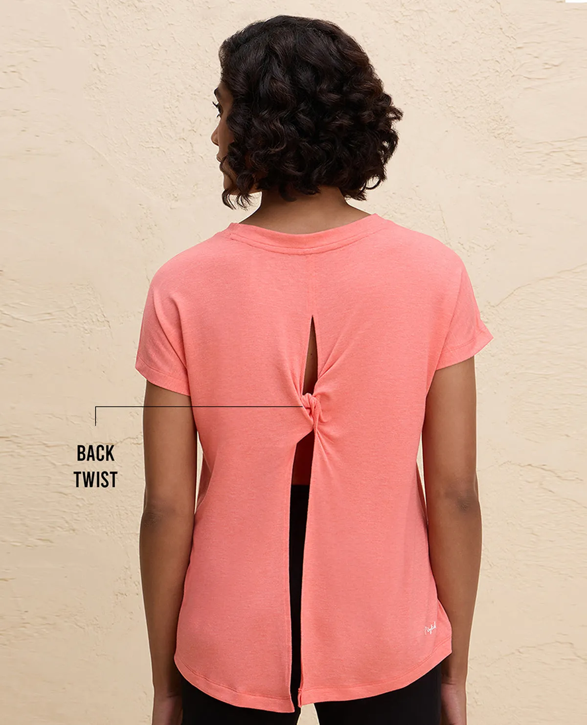 AntiStaticLining Nykd By Nykaa Super Stylish Back Knot Tee-NYAT279-Orange