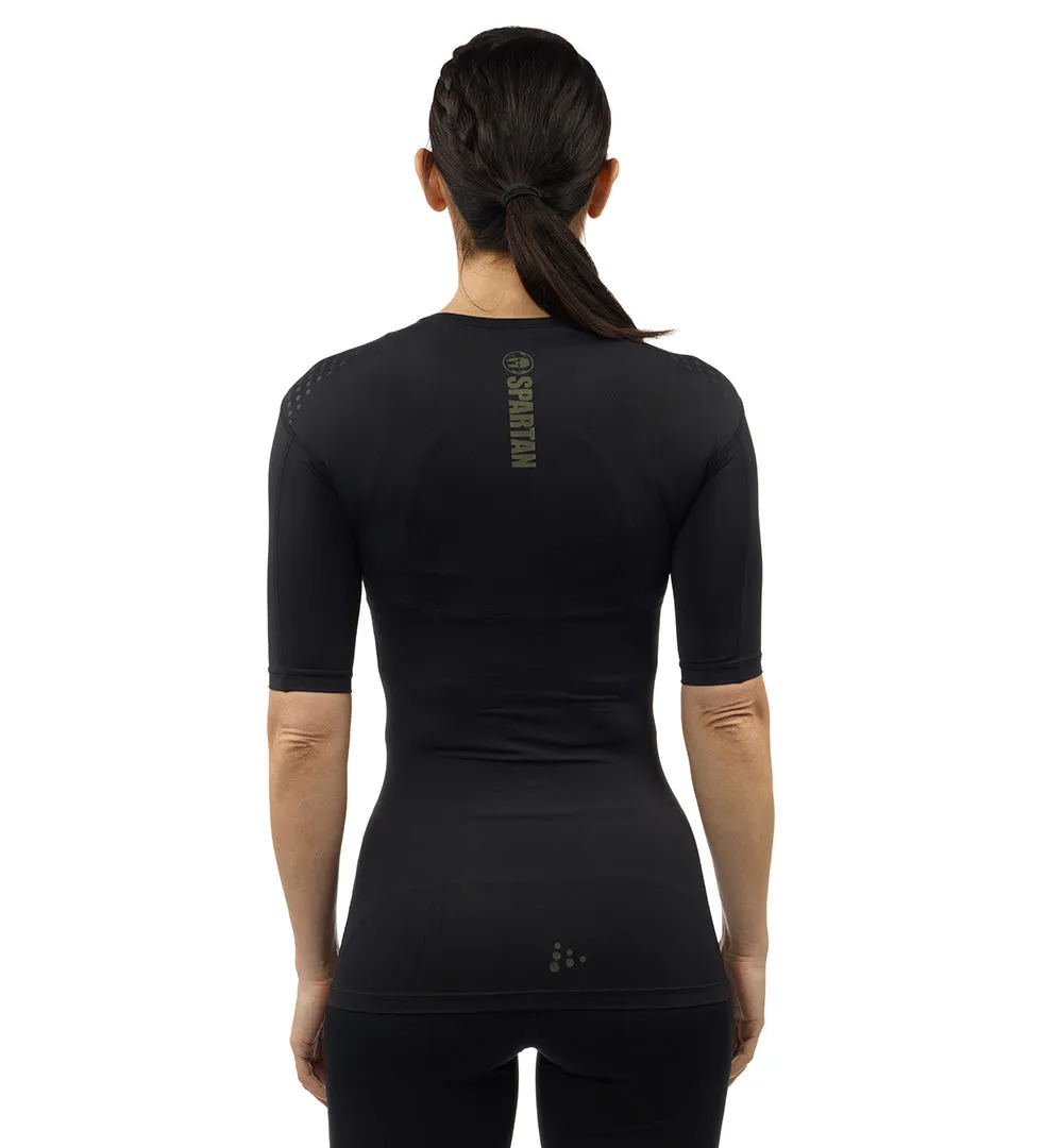 SPARTAN by CRAFT Pro Series Compression SS Top - Women's Streetwear Style Parisian Chic