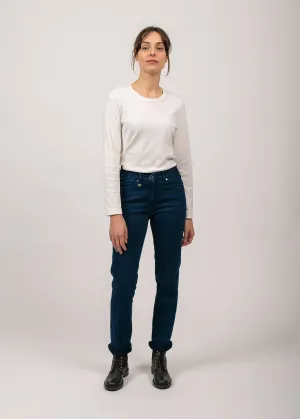 Colorfast Technology clean design Patricia straight jeans - elasticated waist, in stretch cotton (DENIM)