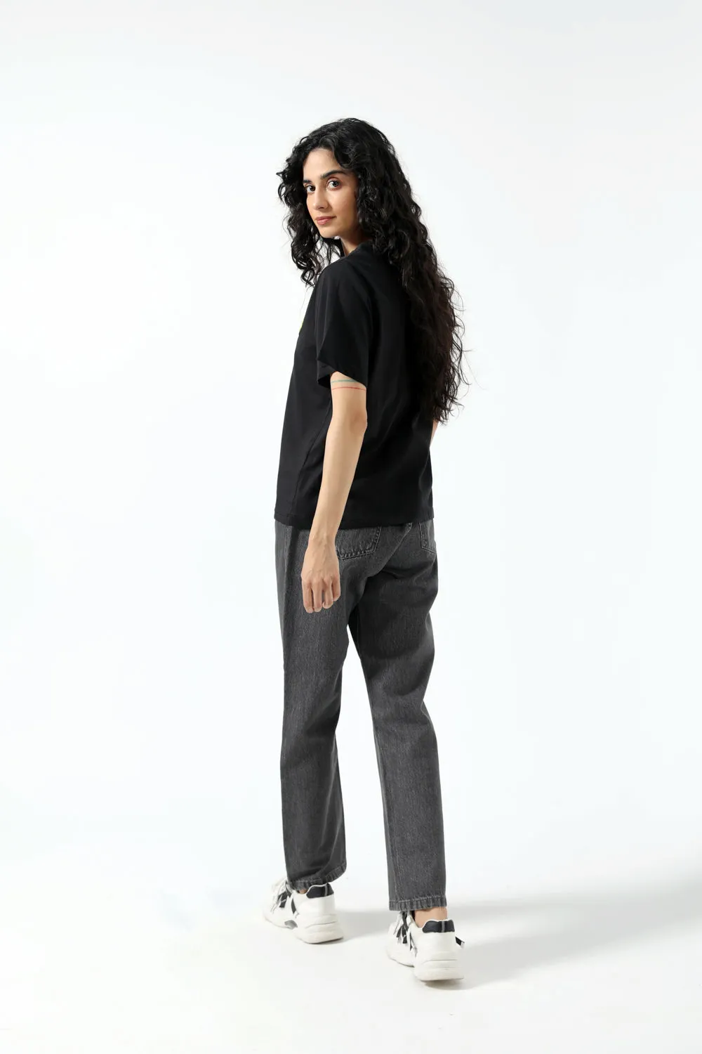 REGULAR FIT EMBROIDED TEE AntiStatic Lining Athletic Hoodie