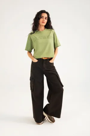 DISTRESSED BOXY TEE Wave Core