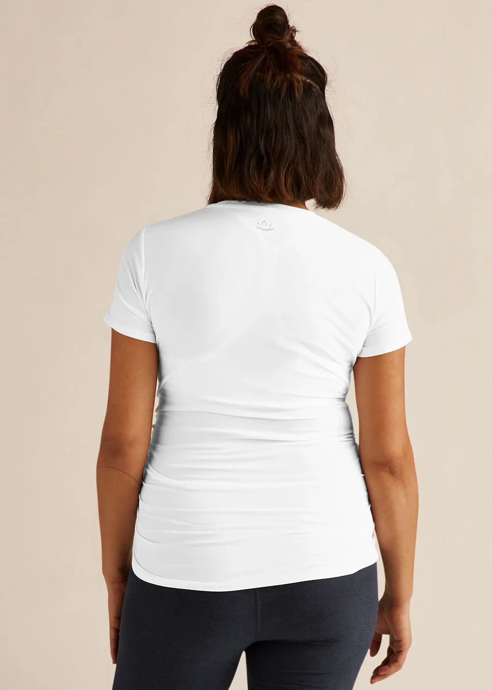 Beyond Yoga Featherweight One And Only Maternity Tee - White LayeredConstruction