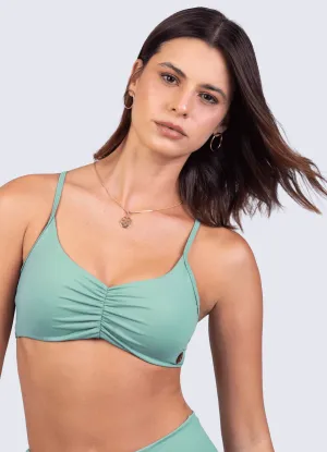 TOP EMANA ICONIC-AQUA BLUE Versatile Band Coverstitch