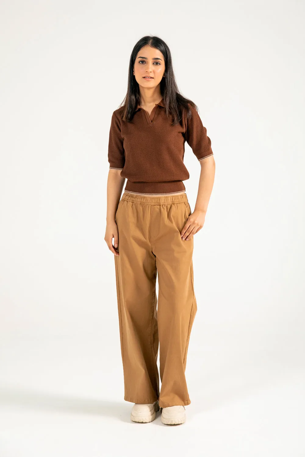 Everyday Fashion Relaxed Cut TEXTURED KNITTED POLO
