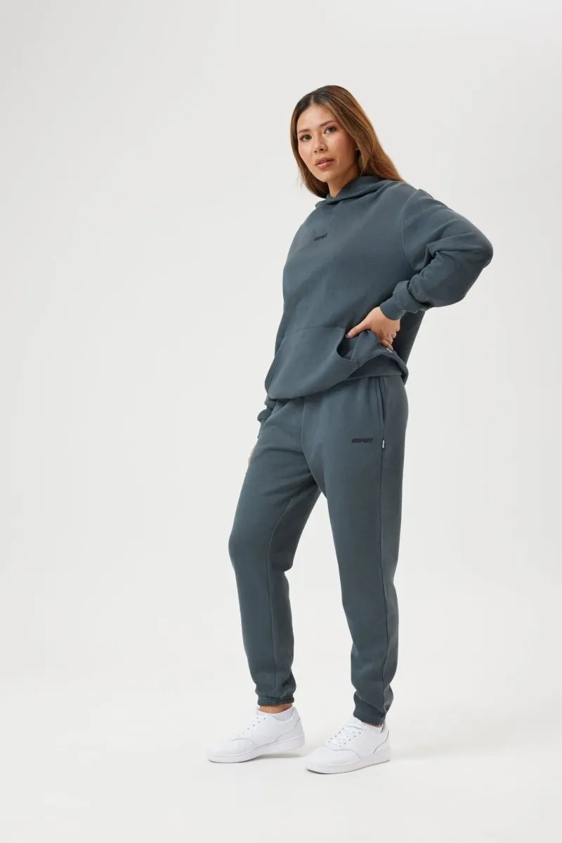 RecycledMaterial Anti Odor Treatment Insport Unisex Frankie Carbon Blue Trackpants