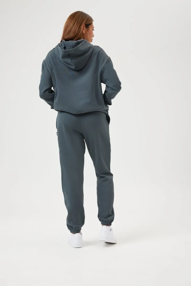 Insport Unisex Frankie Carbon Blue Trackpants Cropped hem Effortless Wear