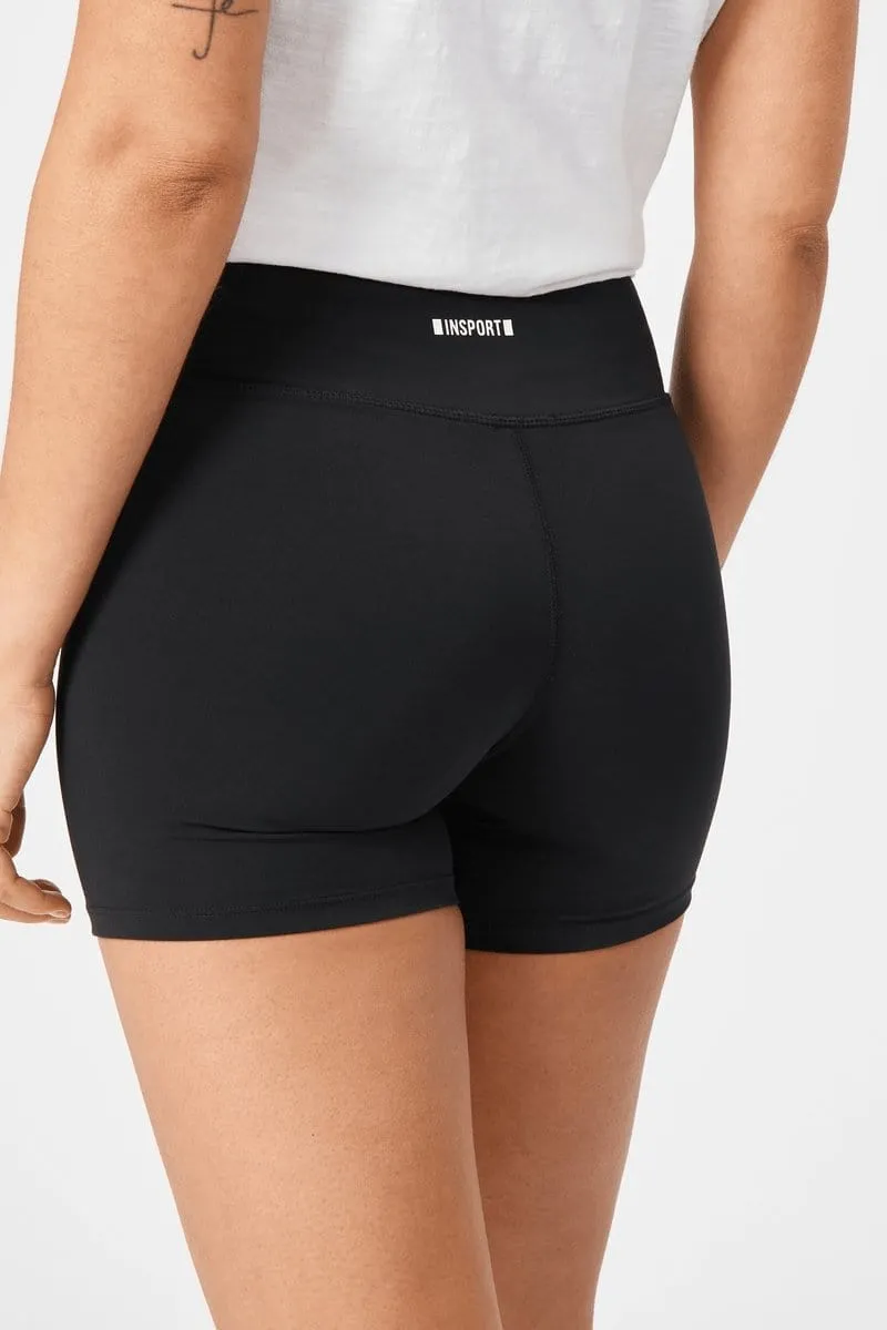 Breathable Fit Thermal Insulation Insport Women's Essential Power Black Shorts