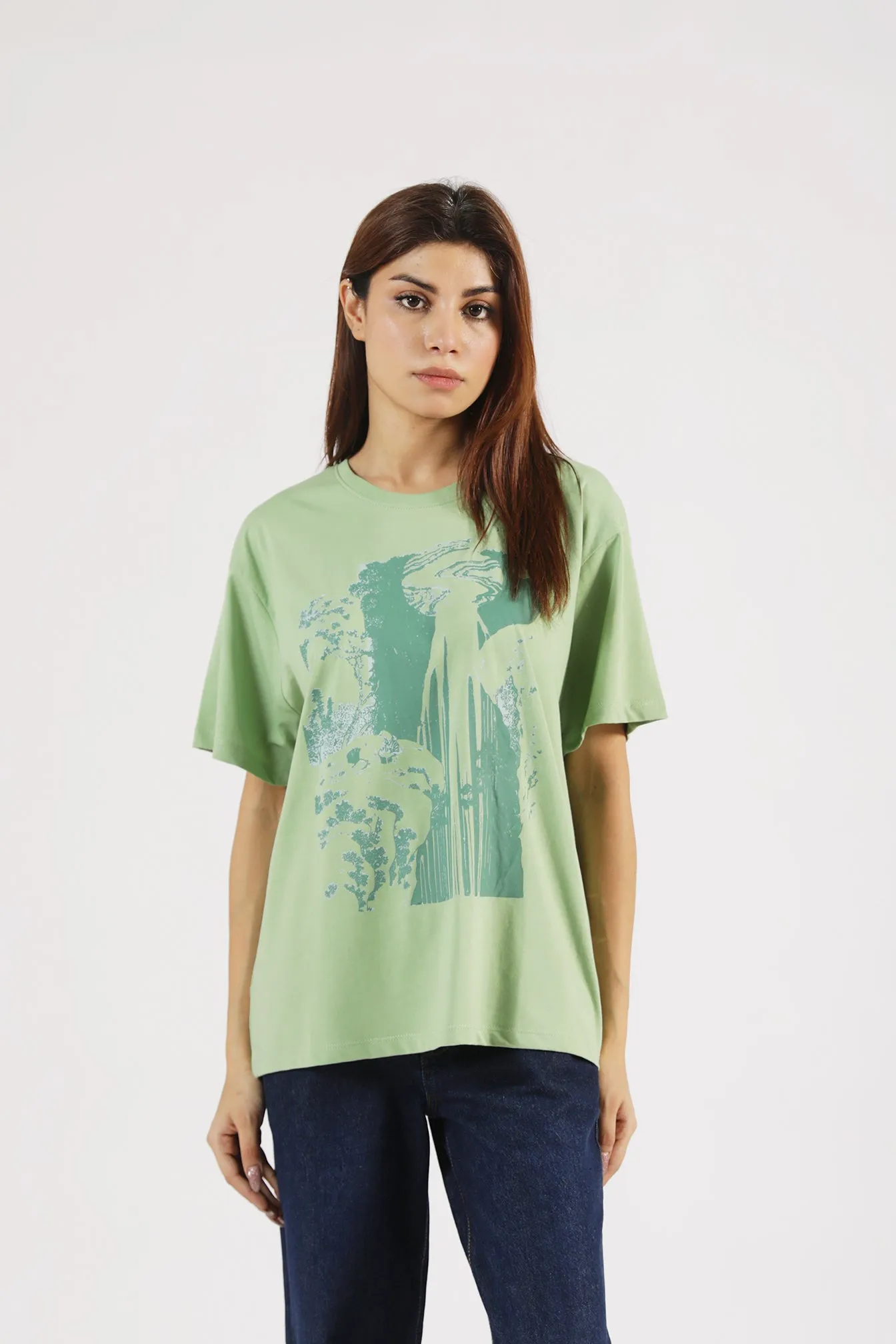 LowMaintenance Material Organic Cotton OVERSIZED GRAPHIC TEE