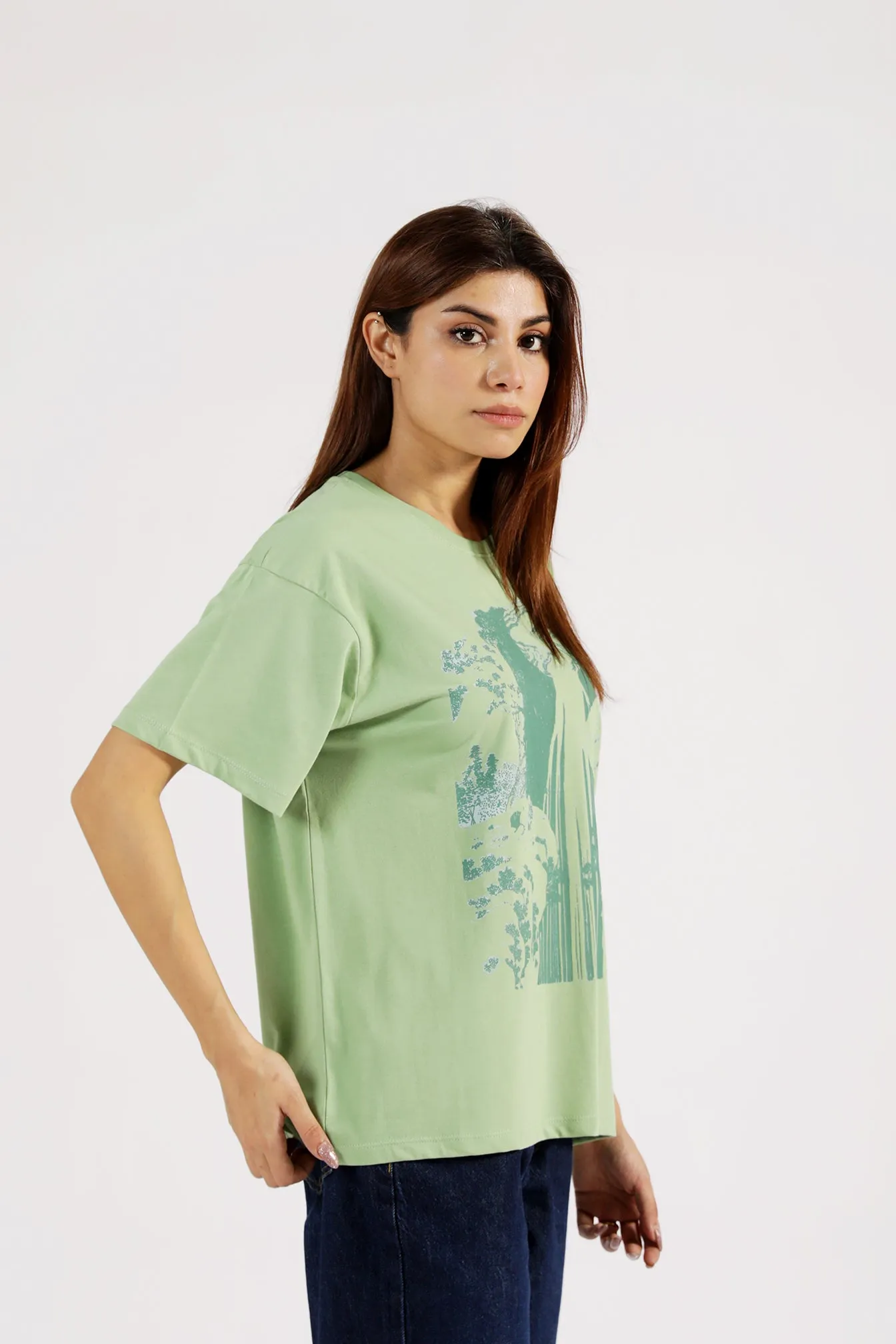 OVERSIZED GRAPHIC TEE Royal Ease