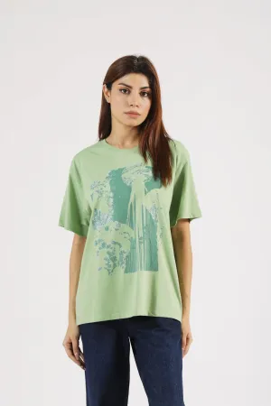 LowMaintenance Material Organic Cotton OVERSIZED GRAPHIC TEE