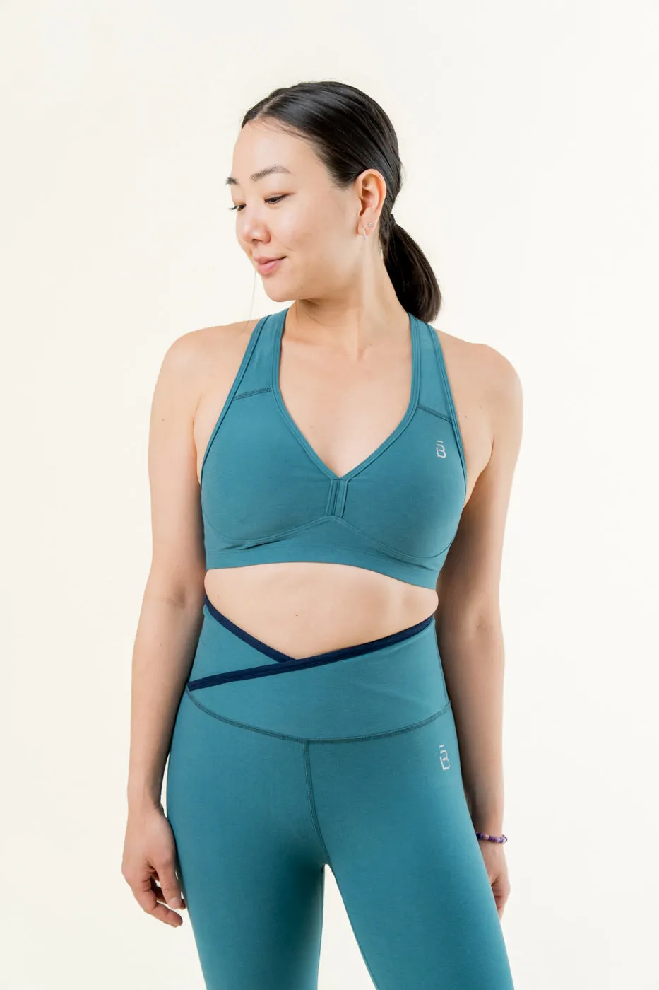 Lift Your Spirits Bra - Eucalyptus Blue Heather Recycled Fit Spark Mood
