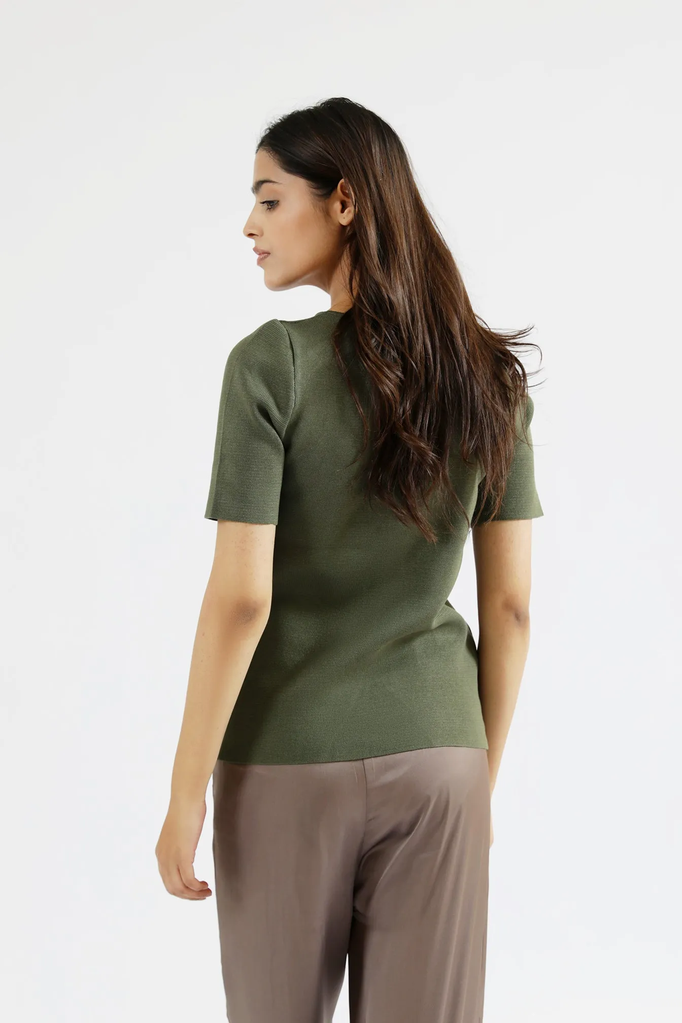 HALF SLEEVE KNITTED TOP Comfy Fashion AntiSnagFabric
