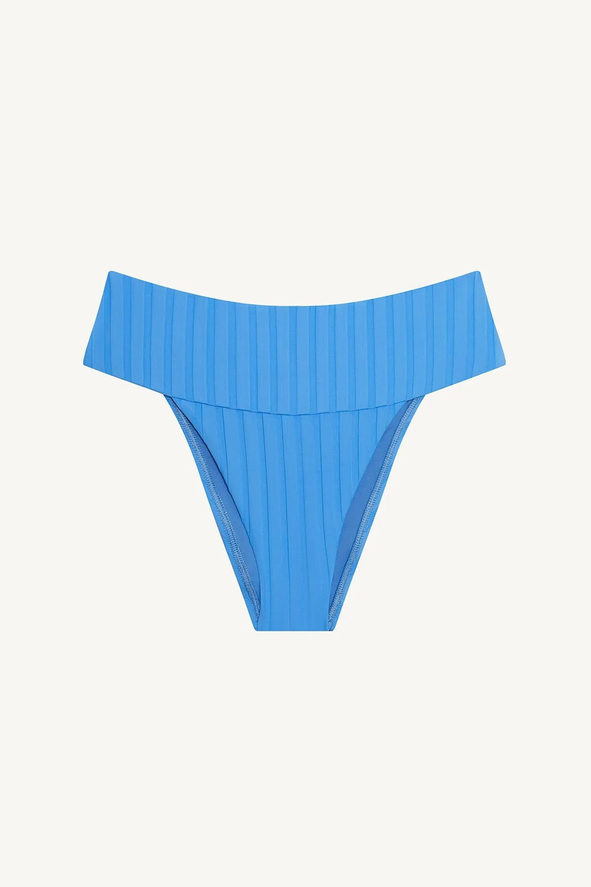 Emmi High Waist Bottom - Dream Blue SuperRib Breathable fabric