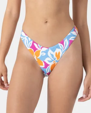 Topanga Canyon Scoop Cheeky Bikini Bottom - Multi Flexible Back Closure
