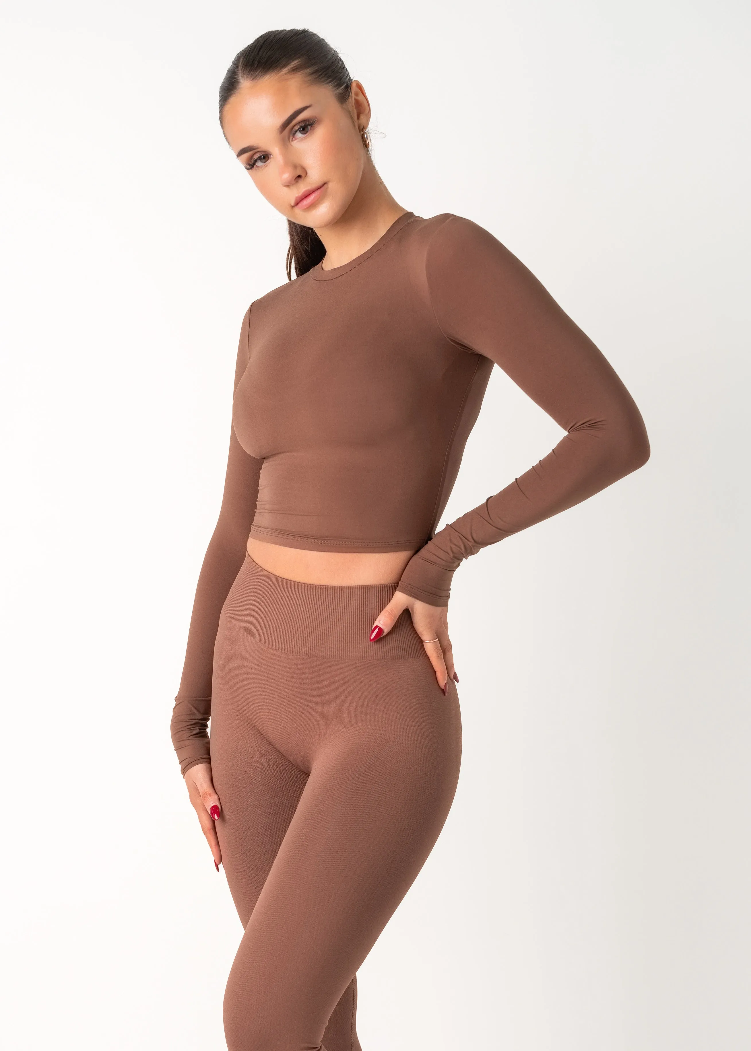 Tencel Blend Fabric EcoFriendlyDye BUTTER LONG SLEEVE - HAZEL
