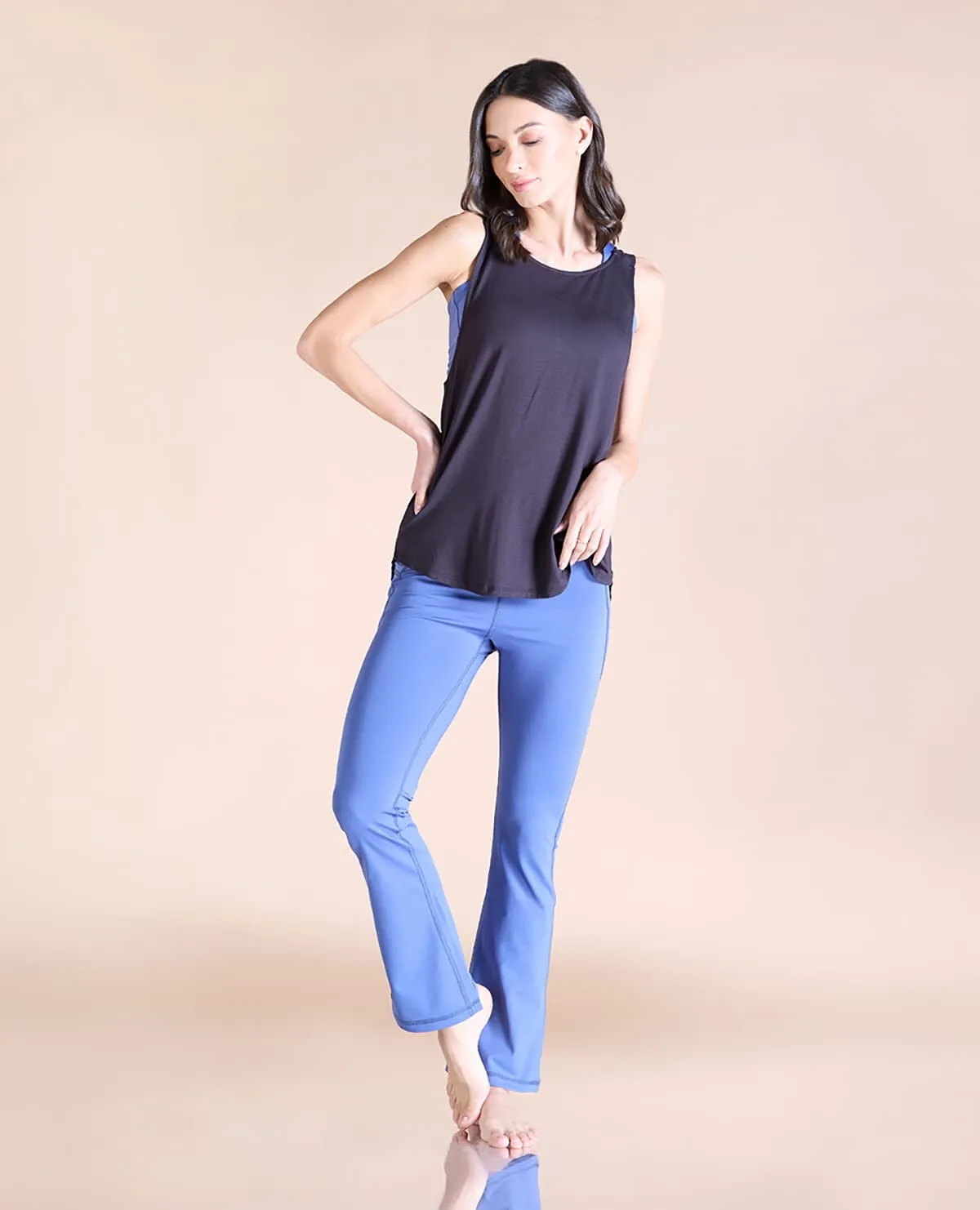 Flowy Cotton Tank Top Black vibration - resistance test passed second hand