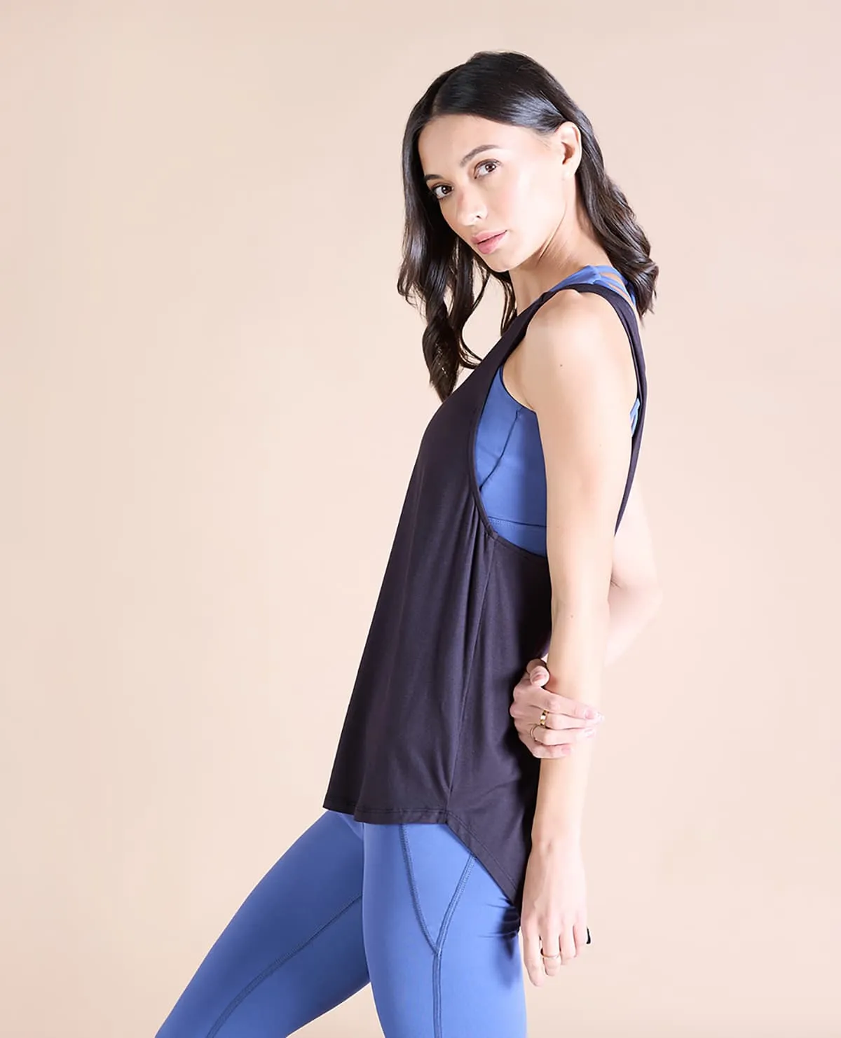 Flowy Cotton Tank Top Black Fire - Resistant Target - acquisition - capable
