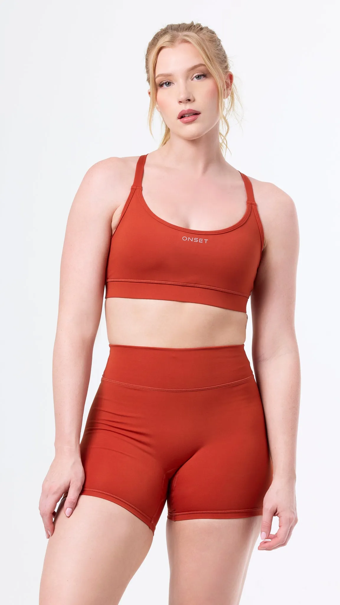Solid Eco Friendly Textile Outdoors Cross Back Bra